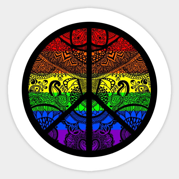Peace Pride Sticker by MissLohva